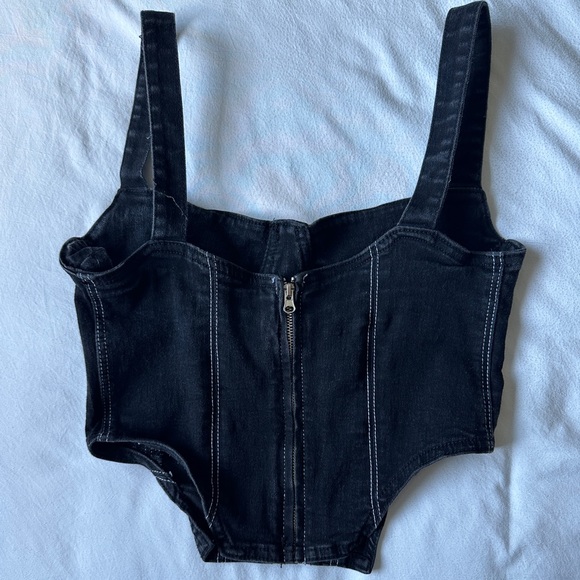 Zara Denim Bustier top - Picture 2 of 3